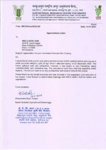 Appreciation letters of PBC Aero Hub