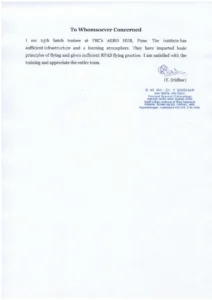 Appreciation letters of PBC Aero Hub