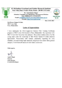 Appreciation letters of PBC Aero Hub